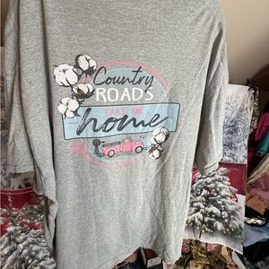 T-Shirt by Girlie Girl Country Roads Take Me Home in Size 3X